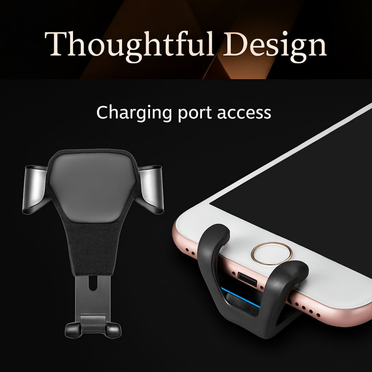 Universal Gravity Car Phone Mount - Air Vent Clip Holder for Mobile Devices