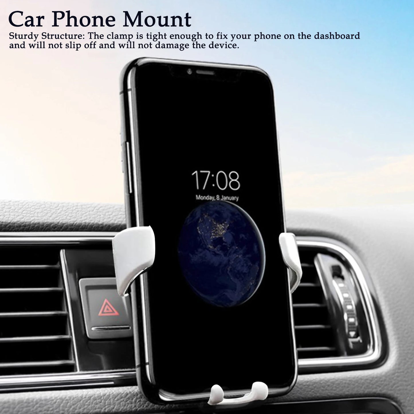 Car Phone Mount Universal Gravity Auto Phone Holder Car Air Vent Clip Mount Mobile Phone Holder Cellphone Stand Support