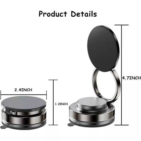360° Rotating Magnetic Phone Holder - Foldable and Retractable, Universally Compatible with iPhone 16/15/14/13/12, Made from Durable ABS Material