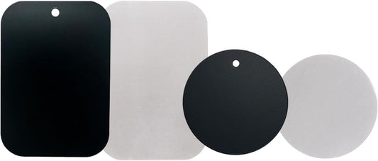 Mount Metal Plate（4Pack） for Magnetic Car Mount Phone Holder with Full Adhesive for Phone Magnet, （2 Rectangle and 2 Round）